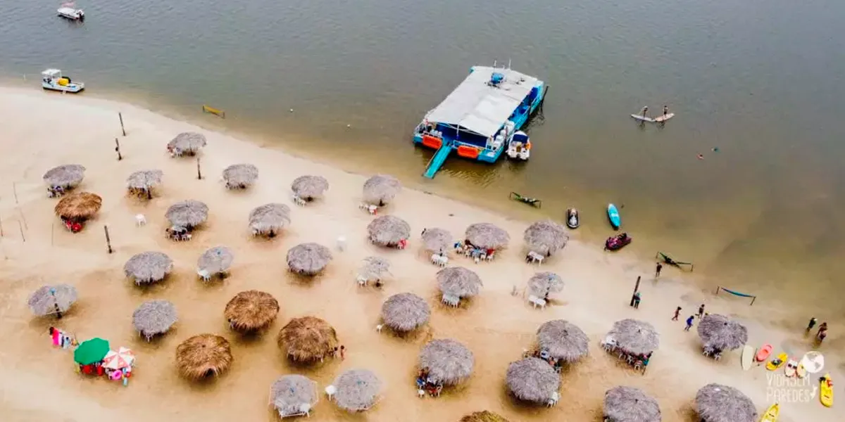 Imagem aérea da Ilha dos Namorados